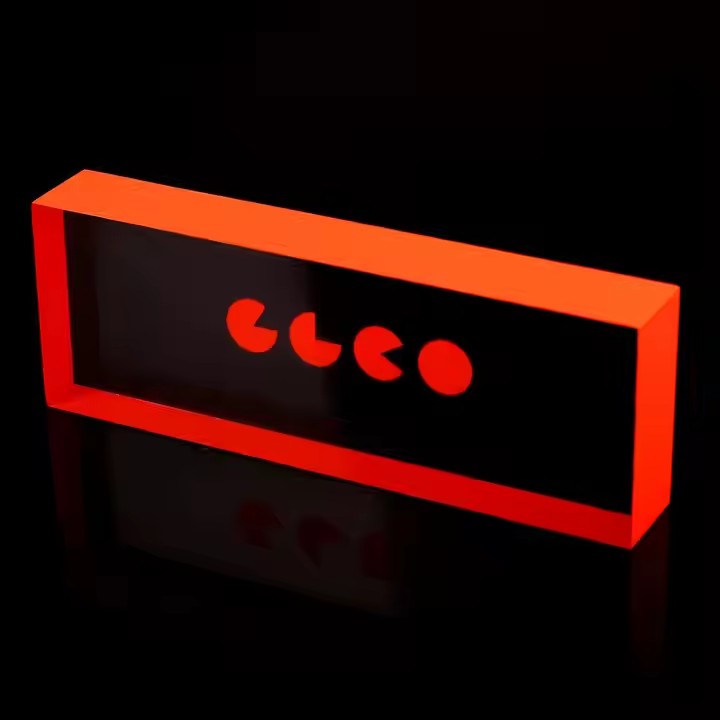 3D Laser Engraved Solid Color Acrylic Desk Name Plate