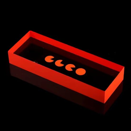 3D Laser Engraved Solid Color Acrylic Desk Name Plate