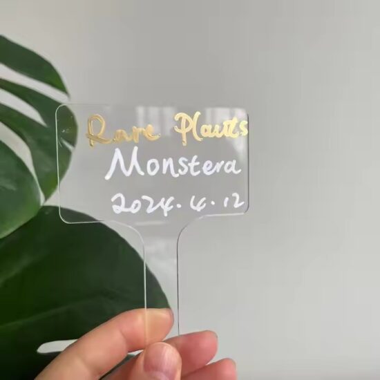 Clear Waterproof Acrylic Garden Plant Tags