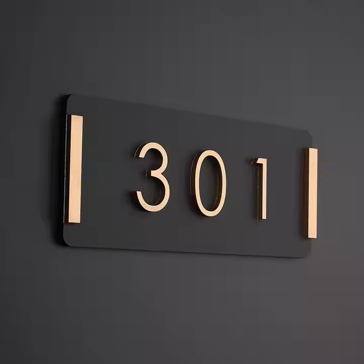 Personalized creative acrylic door panel for modern home decor