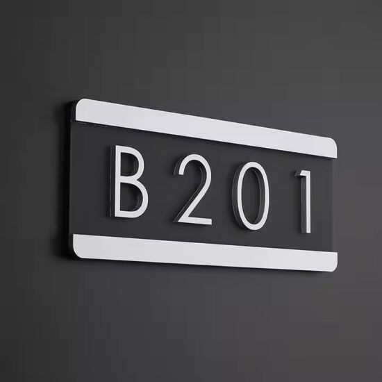 Personalized creative acrylic door panel for modern home decor