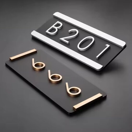 Personalized creative acrylic door panel for modern home decor