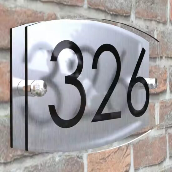 Wall-mounted acrylic door sign for business and office use
