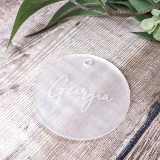 Personalized DIY acrylic tags in custom shapes with names