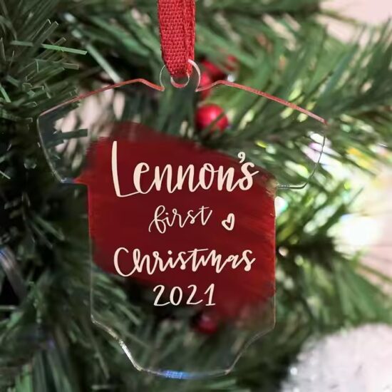 Blank custom acrylic Christmas tree ornaments for DIY decor