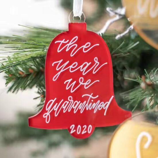 Blank custom acrylic Christmas tree ornaments for DIY decor