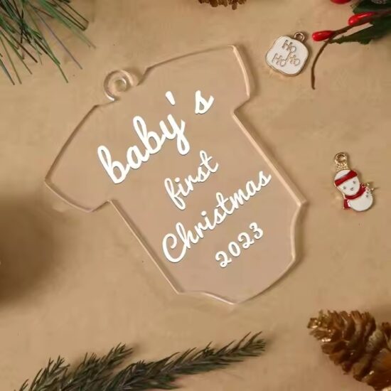 Blank custom acrylic Christmas tree ornaments for DIY decor