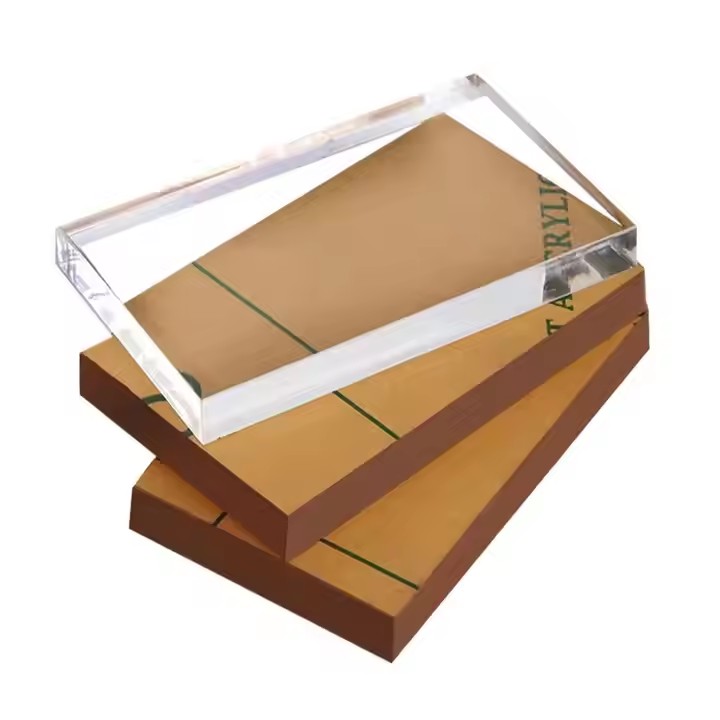 UV-resistant clear cast acrylic panel – custom-cut optical grade sheet