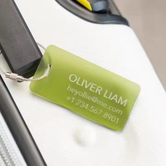 Personalized Blank Acrylic Luggage Tags for Travel and Suitcase ID