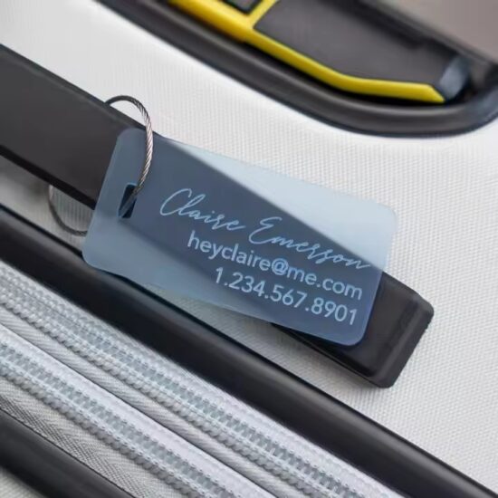 Personalized Blank Acrylic Luggage Tags for Travel and Suitcase ID