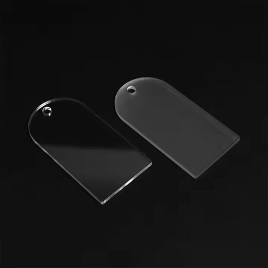 Blank Clear White Black Acrylic Tags for Custom Printing or Engraving