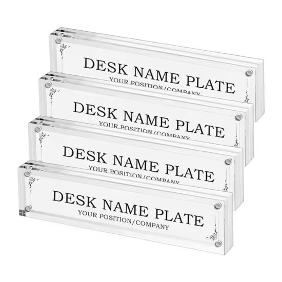DIY Acrylic Desk Name Plate for Office