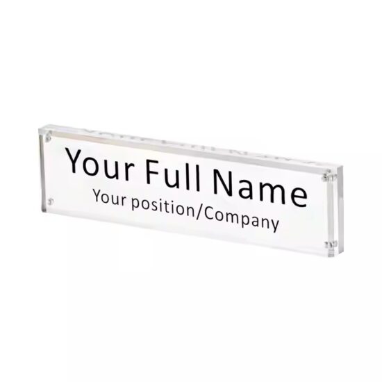 DIY Acrylic Desk Name Plate for Office