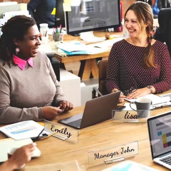 Blank Clear Acrylic Desk Name Plate