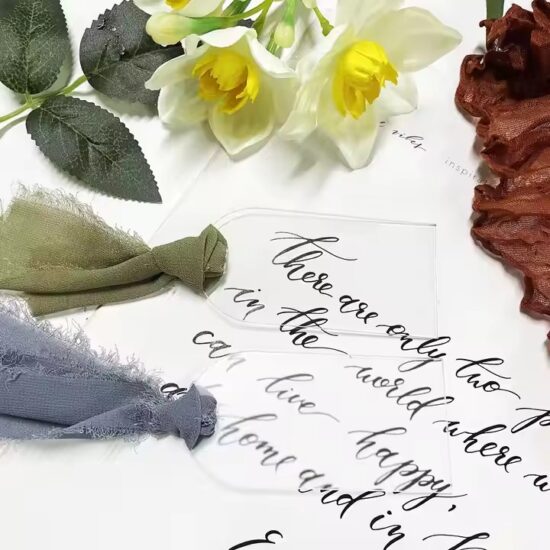 Blank Acrylic Wedding Place Card Tag