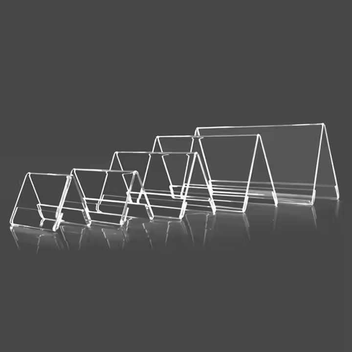 Double-Sided Clear Acrylic Office Desk Name Plate