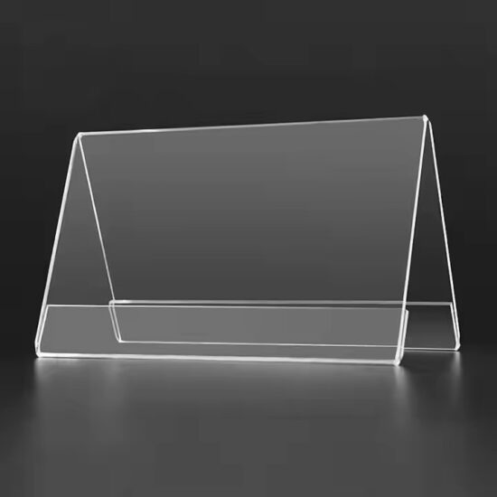 Double-Sided Clear Acrylic Office Desk Name Plate