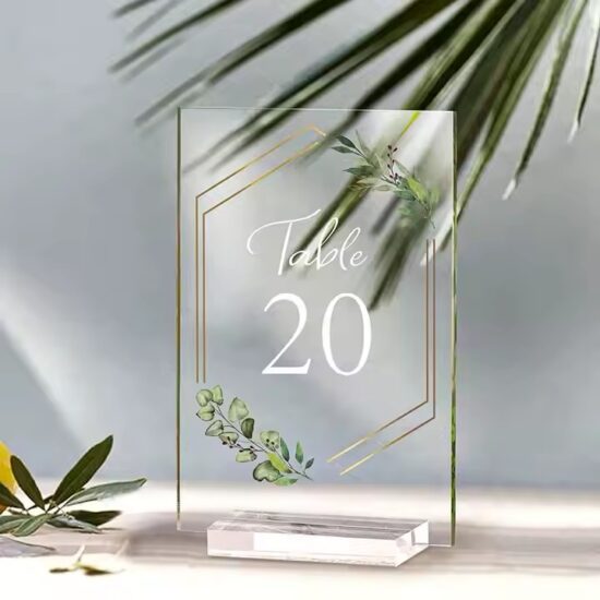 Custom Printed Acrylic Restaurant Table Number Sign