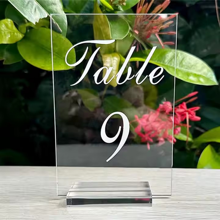 Custom Printed Acrylic Restaurant Table Number Sign