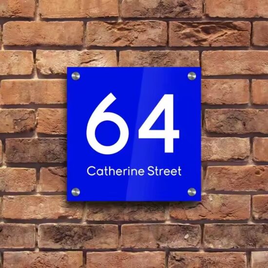 Custom apartment acrylic door plate with letters and numbers