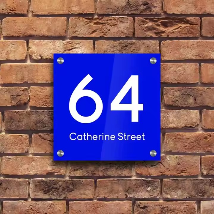 Custom apartment acrylic door plate with letters and numbers