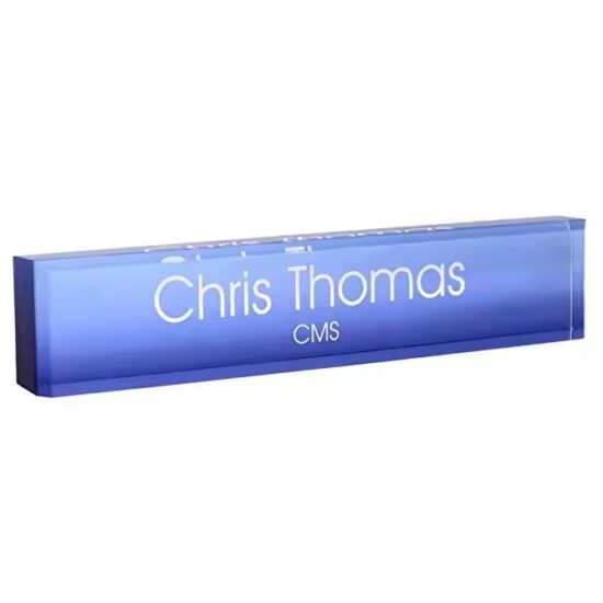 High-Quality Acrylic Desk Name Plate for Office