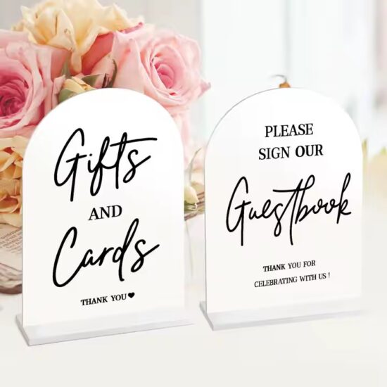 Factory Direct Custom Engraved Acrylic Seating Card