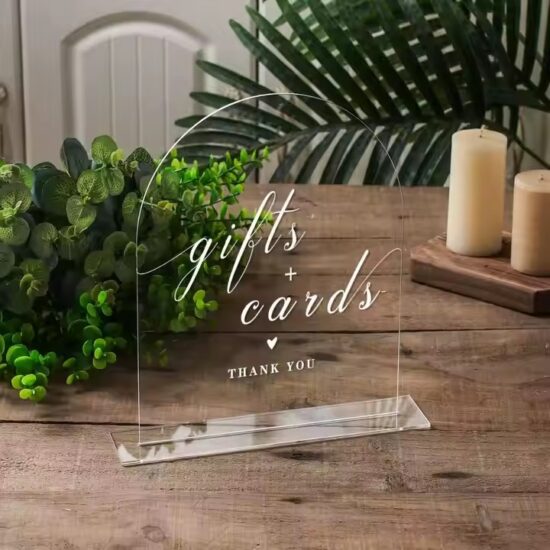 Factory Direct Custom Engraved Acrylic Seating Card