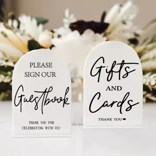 Factory Direct Custom Engraved Acrylic Seating Card