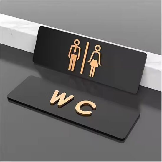 Custom acrylic restroom sign for public washroom