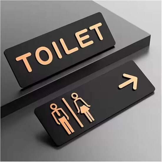 Custom acrylic restroom sign for public washroom