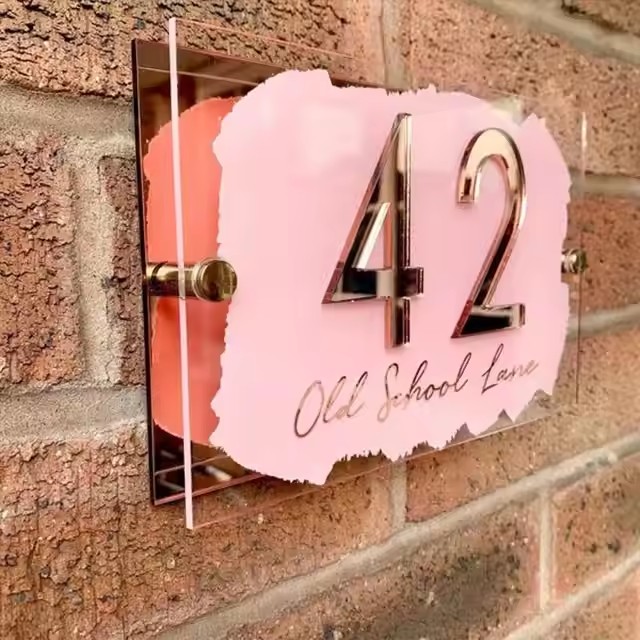 Custom acrylic door panel for apartment and room applications