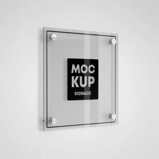 Custom outdoor acrylic door panel with weatherproof finish