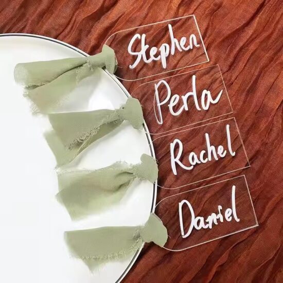 Custom Clear Acrylic Wedding Place Cards