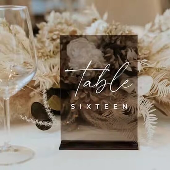 Custom Clear Acrylic Wedding Place Cards Blank
