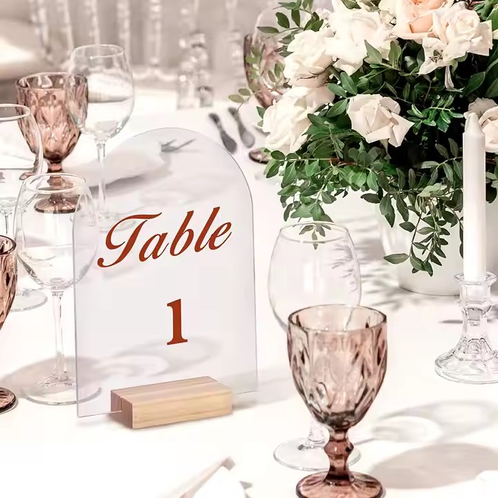 Custom Clear Acrylic Wedding Place Cards Blank