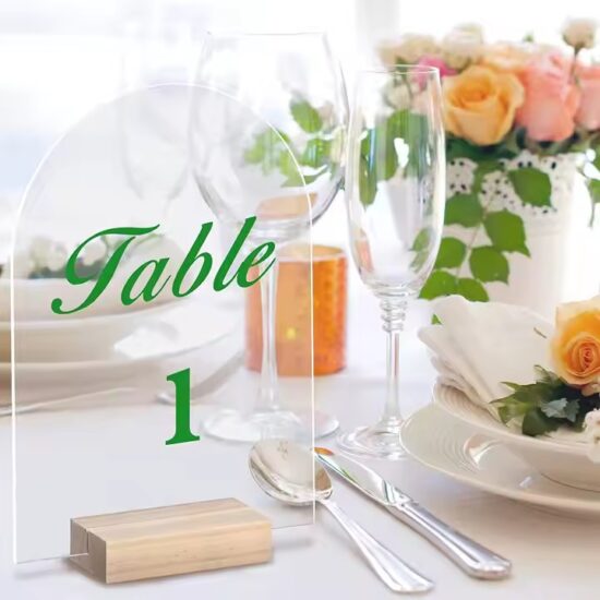Custom Clear Acrylic Wedding Place Cards Blank