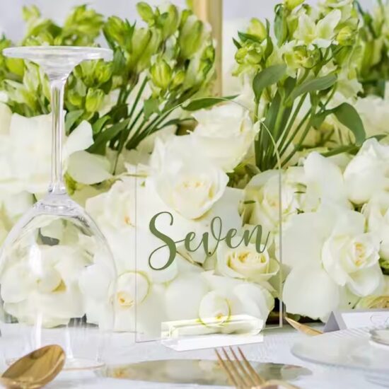Clear Acrylic Wedding Table Number Signs Best Seller