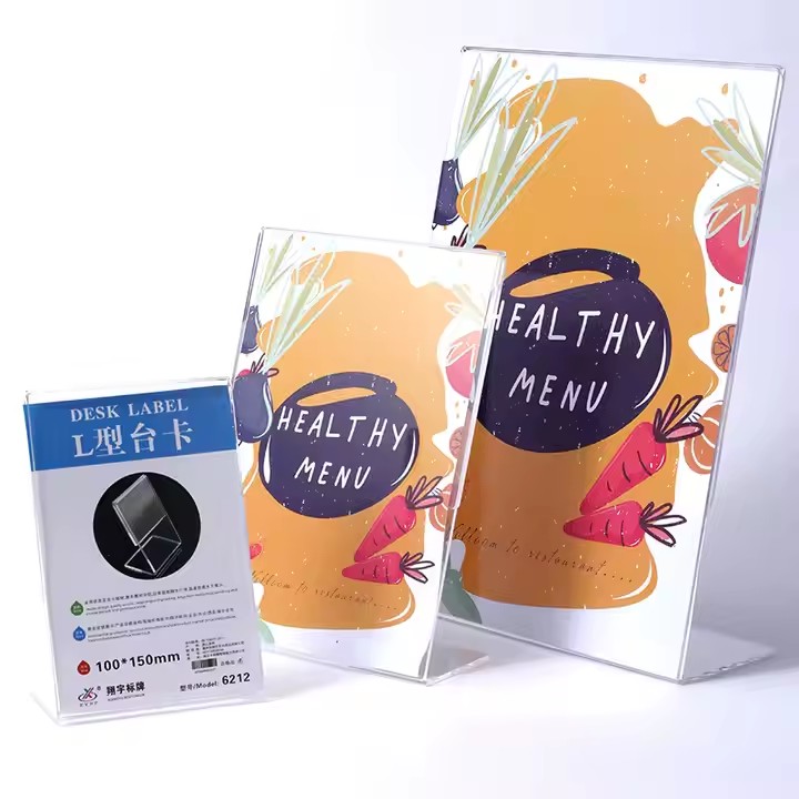 Clear Acrylic Desktop Menu Holder Factory Direct