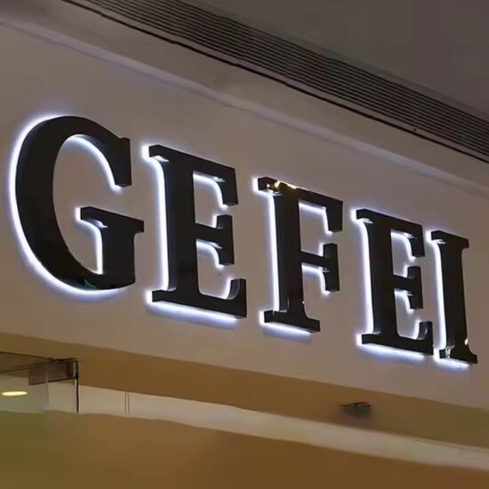 Illuminated Outdoor Acrylic Sign for Storefront Factory Direct Supply