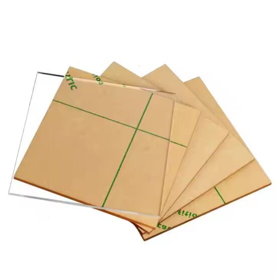 Decorative transparent acrylic sheet with glossy finish and custom size options
