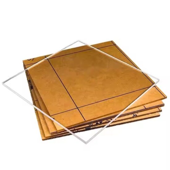 Decorative transparent acrylic sheet with glossy finish and custom size options