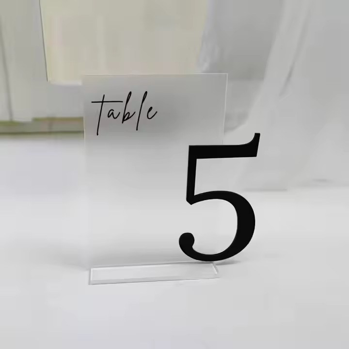 Frosted Acrylic Seating Card Material for Party Decorations