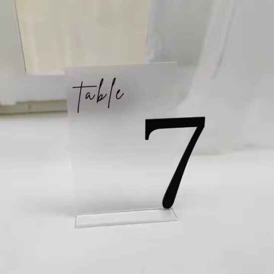 Frosted Acrylic Seating Card Material for Party Decorations