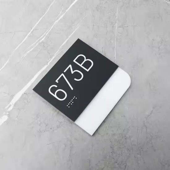 3D decorative acrylic hotel door sign