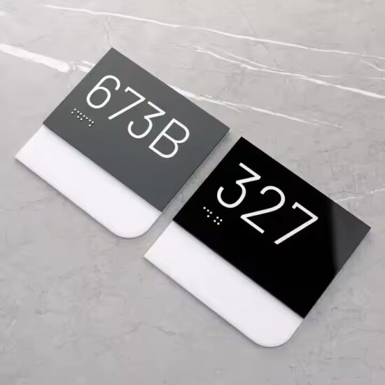 3D decorative acrylic hotel door sign