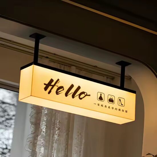 Custom LED Acrylic Outdoor Sign for Storefront Advertising
