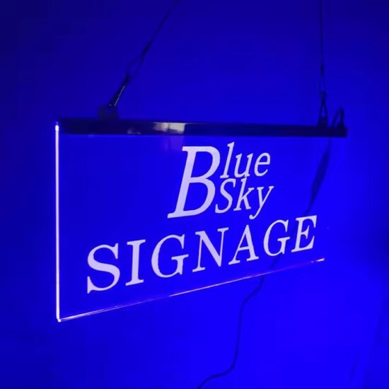 Custom Laser Engraved LED Acrylic Sign