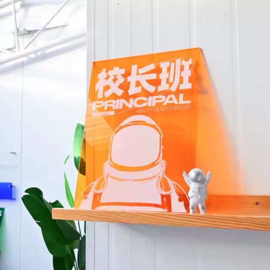 Modern Custom Acrylic Wall Sign with Minimalist Printed Design