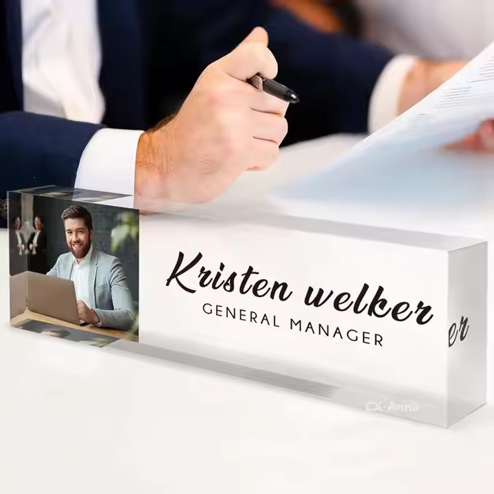 Personalized Best-Selling Acrylic Office Desk Name Plate